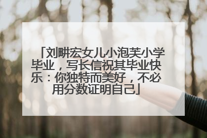 刘畊宏女儿小泡芙小学毕业，写长信祝其毕业快乐：你独特而美好，不必用分数证明自己
