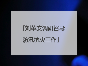 刘革安调研督导防汛抗灾工作