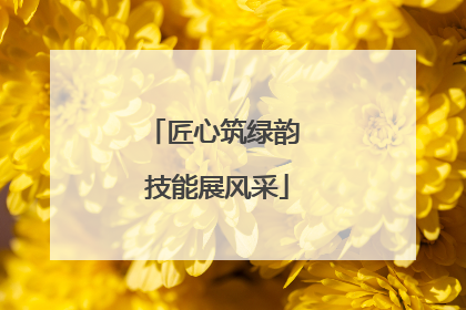 匠心筑绿韵 技能展风采
