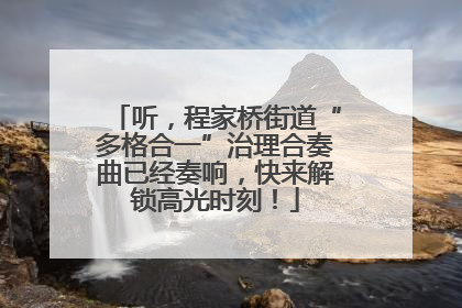 听，程家桥街道“多格合一”治理合奏曲已经奏响，快来解锁高光时刻！