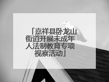 嘉祥县卧龙山街道开展未成年人法制教育专项视察活动