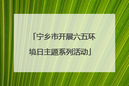 宁乡市开展六五环境日主题系列活动