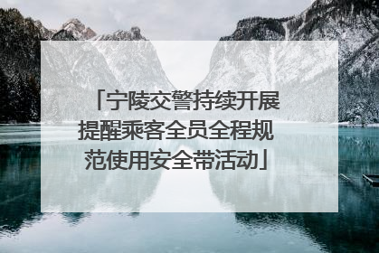 宁陵交警持续开展提醒乘客全员全程规范使用安全带活动