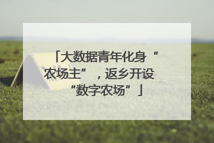 大数据青年化身“农场主”，返乡开设“数字农场”