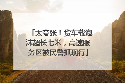 太夸张！货车载泡沫超长七米，高速服务区被民警抓现行