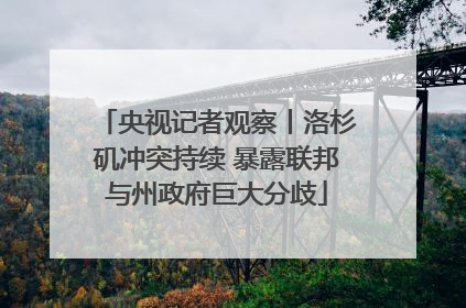 央视记者观察丨洛杉矶冲突持续 暴露联邦与州政府巨大分歧