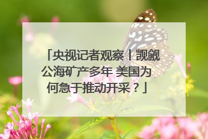 央视记者观察丨觊觎公海矿产多年 美国为何急于推动开采？
