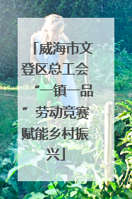 威海市文登区总工会“一镇一品”劳动竞赛赋能乡村振兴