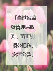 当过省监狱管理局政委，苗正钊损公肥私、贪污公款
