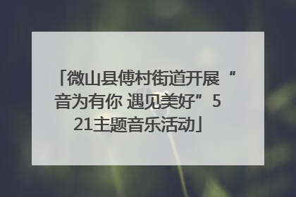 微山县傅村街道开展“音为有你 遇见美好”521主题音乐活动