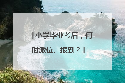 小学毕业考后，何时派位、报到？