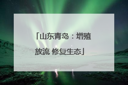 山东青岛：增殖放流 修复生态