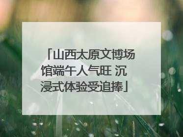 山西太原文博场馆端午人气旺 沉浸式体验受追捧