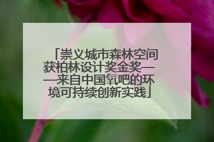 崇义城市森林空间获柏林设计奖金奖——来自中国氧吧的环境可持续创新实践