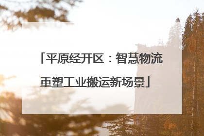 平原经开区：智慧物流重塑工业搬运新场景