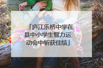庐江乐桥中学在县中小学生智力运动会中斩获佳绩