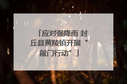 应对强降雨 封丘县黄陵镇开展“敲门行动”