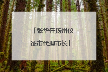 张华任扬州仪征市代理市长