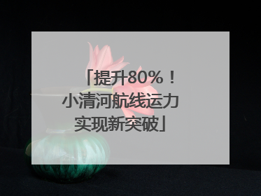 提升80％！小清河航线运力实现新突破