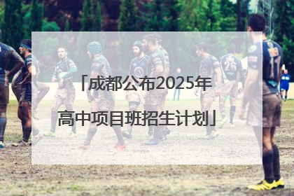 成都公布2025年高中项目班招生计划