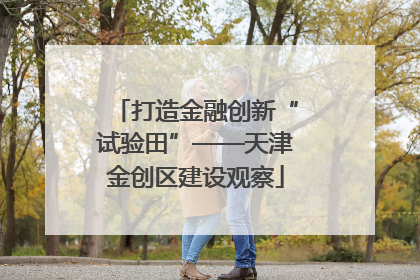 打造金融创新“试验田”——天津金创区建设观察