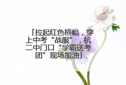 拉起红色横幅，穿上中考“战服”，杭二中门口“学霸送考团”现场加油