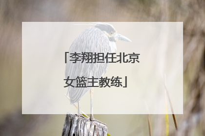 李翔担任北京女篮主教练