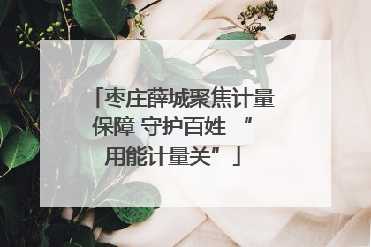 枣庄薛城聚焦计量保障 守护百姓 “用能计量关”