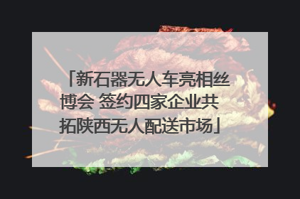 新石器无人车亮相丝博会 签约四家企业共拓陕西无人配送市场