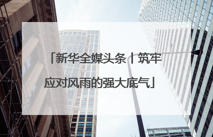 新华全媒头条丨筑牢应对风雨的强大底气