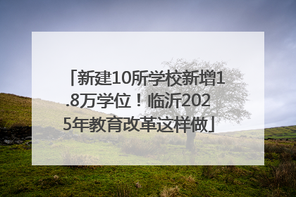 新建10所学校新增1.8万学位！临沂2025年教育改革这样做