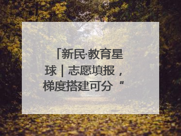 新民·教育星球｜志愿填报，梯度搭建可分“冲稳保”三档