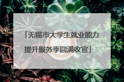 无锡市大学生就业能力提升服务季圆满收官