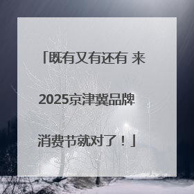 既有又有还有 来2025京津冀品牌消费节就对了！