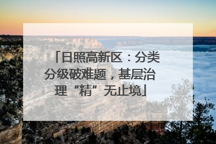 日照高新区：分类分级破难题，基层治理“精”无止境