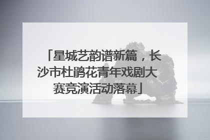 星城艺韵谱新篇，长沙市杜鹃花青年戏剧大赛竞演活动落幕