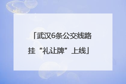 武汉6条公交线路挂“礼让牌”上线