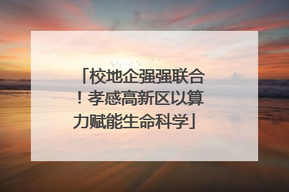 校地企强强联合！孝感高新区以算力赋能生命科学