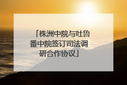 株洲中院与吐鲁番中院签订司法调研合作协议