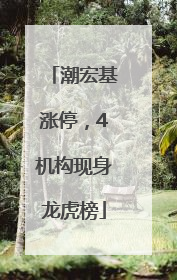 潮宏基涨停，4机构现身龙虎榜