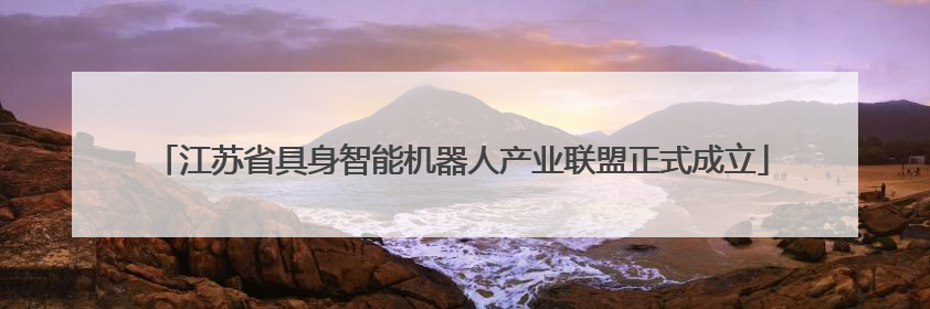 江苏省具身智能机器人产业联盟正式成立