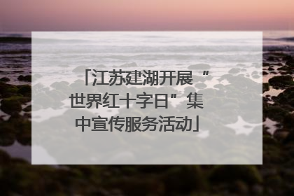 江苏建湖开展“世界红十字日”集中宣传服务活动