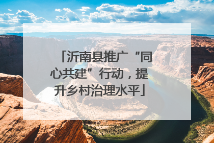 沂南县推广“同心共建”行动，提升乡村治理水平