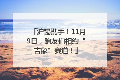 沪锡携手！11月9日，跑友们相约“吉象”赛道！