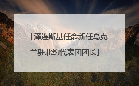 泽连斯基任命新任乌克兰驻北约代表团团长