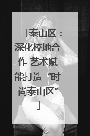 泰山区：深化校地合作 艺术赋能打造“时尚泰山区”