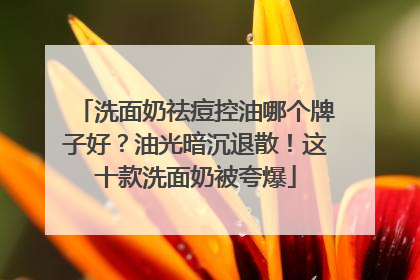 洗面奶祛痘控油哪个牌子好？油光暗沉退散！这十款洗面奶被夸爆