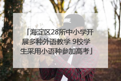 海淀区28所中小学开展多种外语教学 9校学生采用小语种参加高考