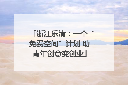浙江乐清：一个“免费空间”计划 助青年创意变创业