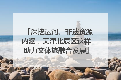 深挖运河、非遗资源内涵，天津北辰区这样助力文体旅融合发展